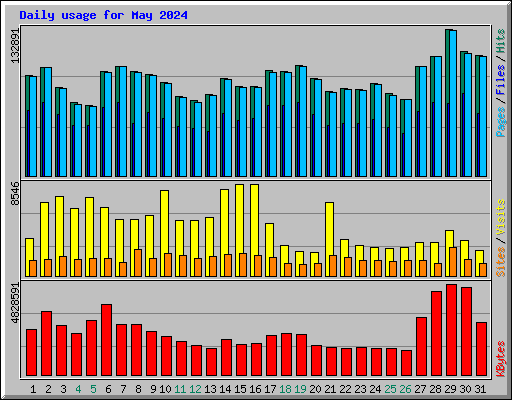 Daily usage for May 2024