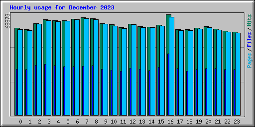 Hourly usage for December 2023