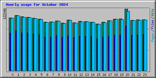 Hourly usage for October 2024